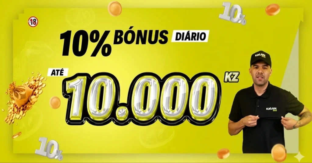 Banner do Bónus Diário Kwanzabet Angola